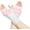 White Short, variant on Cute Cat Paw Mittens Gloves, Kawaii Cat Cosplay Kawaii Soft 3D Toes Beans Fingerless Cat Claw Paws Pad Sleeve(White Short Gloves)