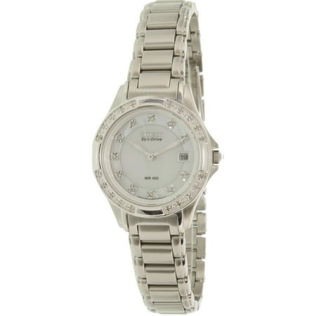Citizen Women's Eco-Drive EW2130-51D Silver Stainless-Steel Eco-Drive Fashion Watch