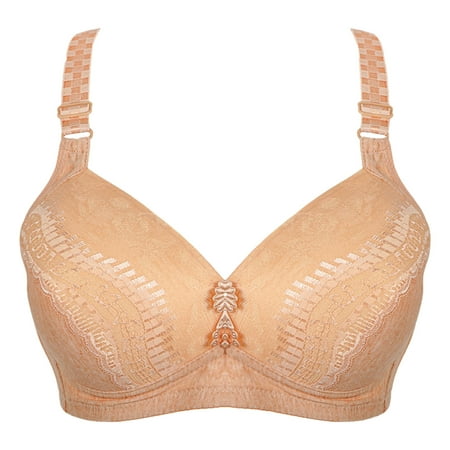 

Levmjia Women s Bras Plus Size Clearance Women Fashion Printed Bra Wire Free Underwear One-Piece Bra Everyday Underwear