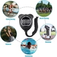 thumbnail image 4 of 1 reloj digital con cronómetro deportivo, cronómetro digital con alarma/calendario para natación, fútbol, ​​cronómetros deportivos a prueba de golpes para entrenadores (negro) ER, 4 of 5