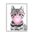 thumbnail image 5 of Stupell Industries Adorable Cat Bubble Gum Pink Glasses Monochrome Illustration , 24 x 30, Design by Annalisa Latella, 5 of 5