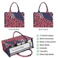 thumbnail image 2 of Large Capacity Tote Bag,Pink and Black Of Leopard Print Handbag Fashion Luxury Tote Bag,15.7"x13"x 5.1" Inches,Laptop Compatible, 2 of 6