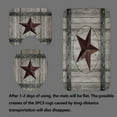 thumbnail image 4 of 4PCS/Set Western Texas Star Shower Curtain, Waterproof Fabric Bath Curtain, Rustic Barn Wooden Board Vintage Farmhouse Country Bathroom Decor, Non-slip Bathroom Mat Bath Mat Toilet Rug, Grey, 4 of 7