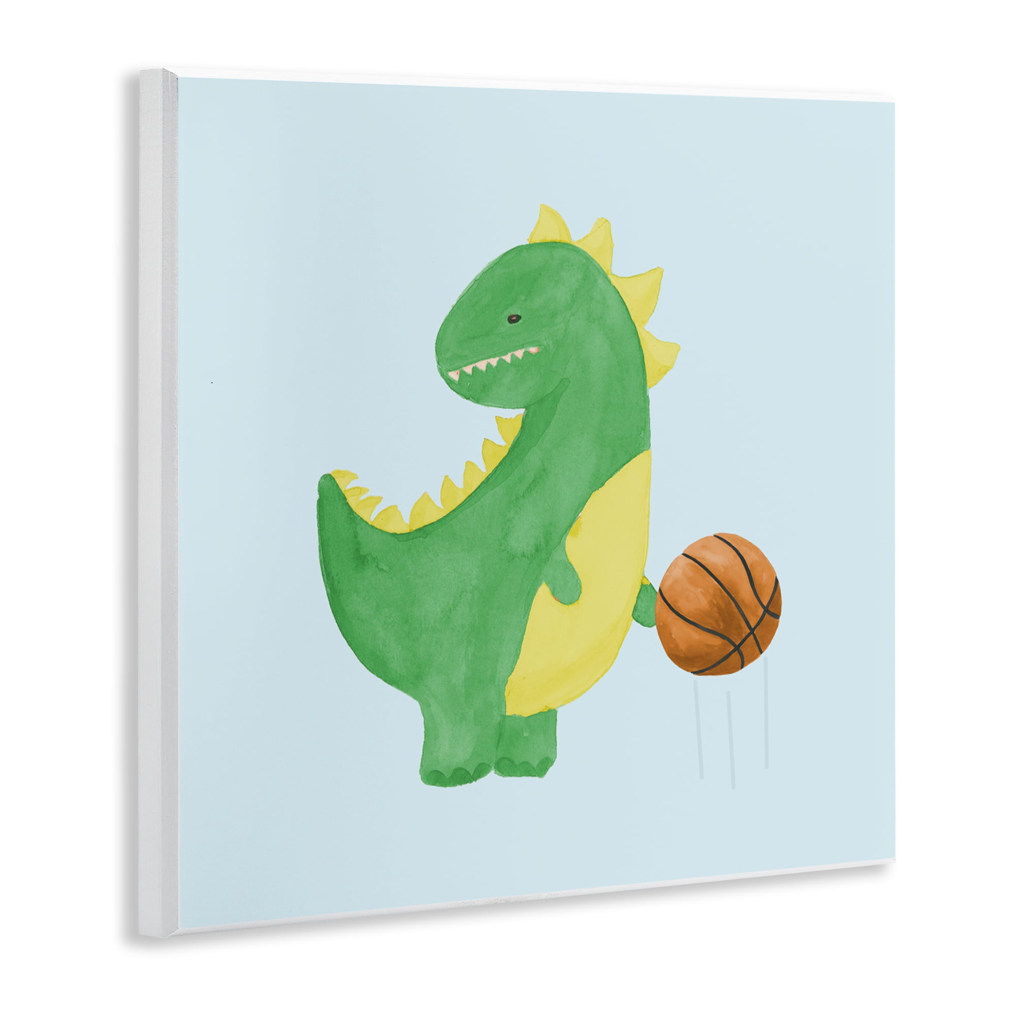 Stupell Industries Baby Dino & Basketball Wall Plaque Art, design by Lucille Price