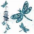 thumbnail image 2 of 1 Sets Dragonfly Wind Chimes Outdoors Wind Chime Sympathy Memorial Windchime Iron Windchime Memorial Presents Hanging Windbell for Patio Backyard Home Garden Pendant Decoration - 28.7 Inch, 2 of 9