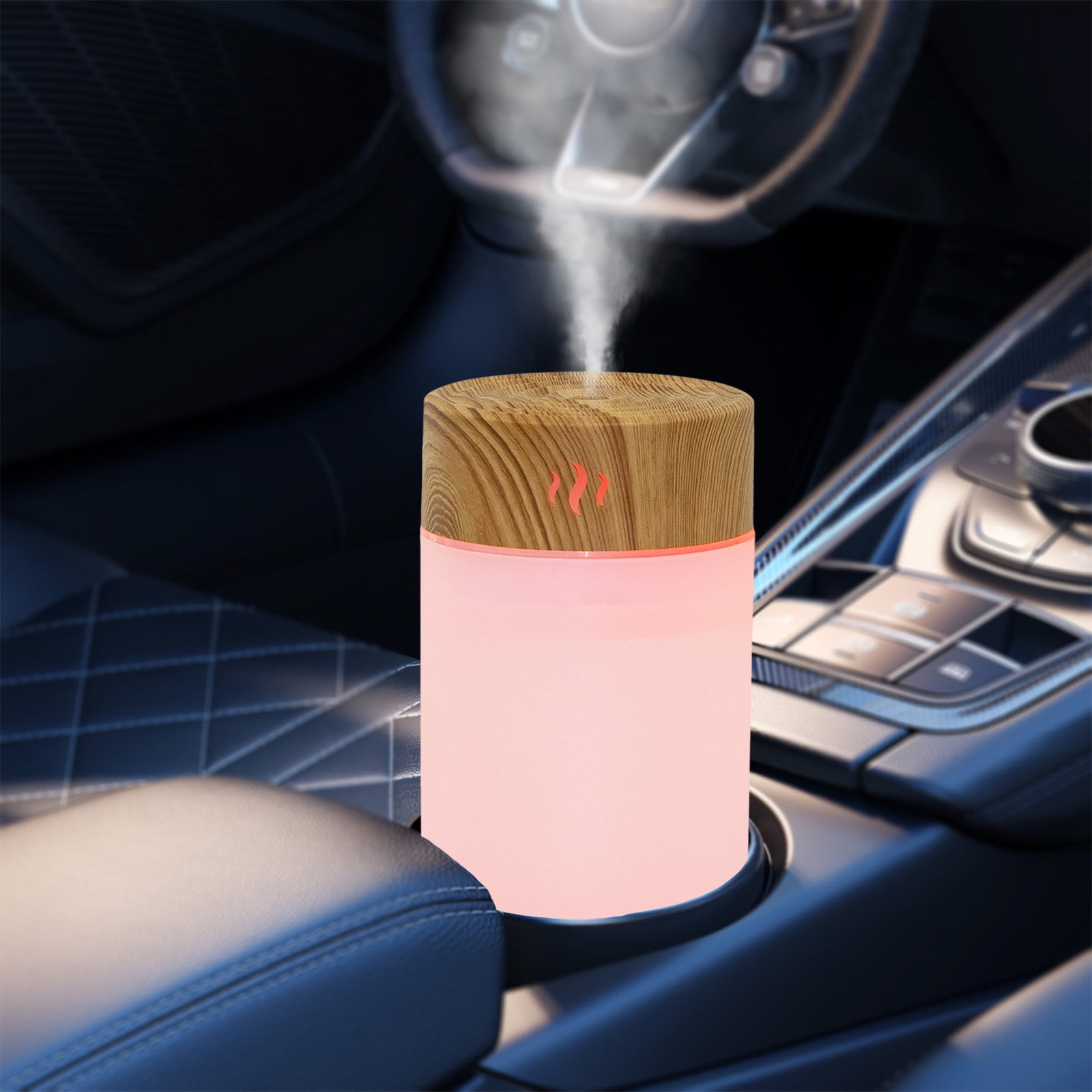 Uandlove Small Humidifiers for Bedroom Car Humidifier Light Portable Mini Humidifier Colorful LED Night USB Charger For Bedroom