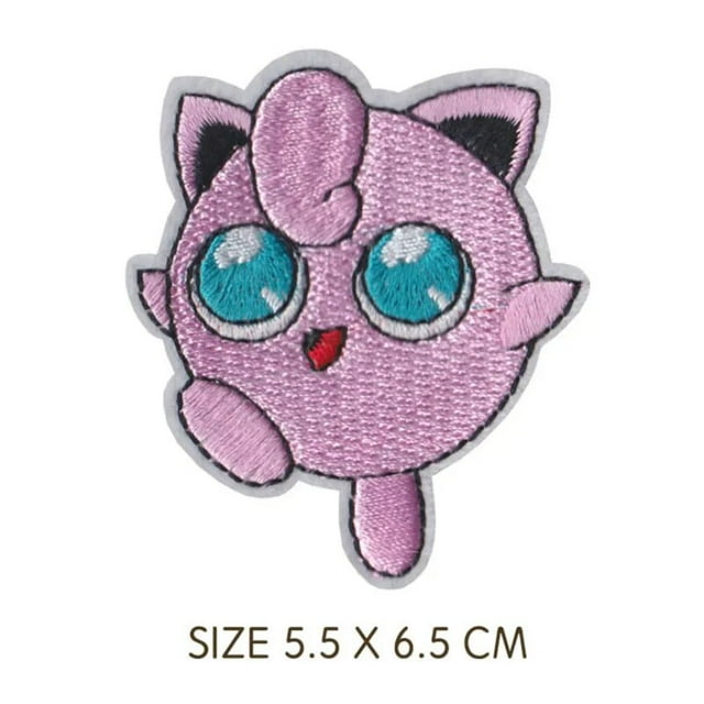 Parche de tela de Pokémon, pegatinas para ropa de Pikachu, parches bordados para coser, apliques para planchar en ropa, decoración de ropa DIY de dibujos animados
