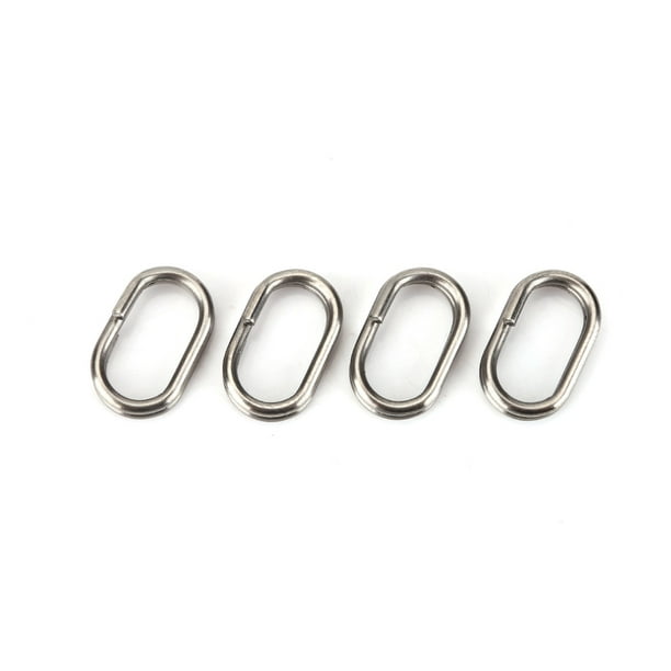 Fishing Tackle,100Pcs Stainless Steel Oval Oval Split Rings Fishing Split  Rings High-Intensity Output