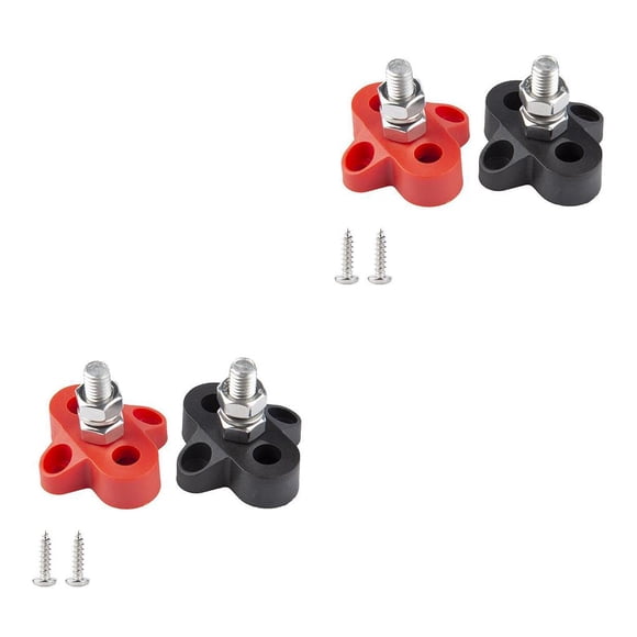 Kenally Paquete de 2 bloques de perno de terminal M8 para coche, camión, autobús, carril, distribución de batería, pernos de conexión, conector, Type2 NO2