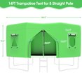 thumbnail image 6 of Jump Into Fun 14FT Trampoline Tent with 4 Windows, Sun-Protection Trampolines Tent Fits for 8 Straight Pole Round Trampoline, Trampoline Tents Canopy for Outdoor Backyard Playground - Tent Only, 6 of 7