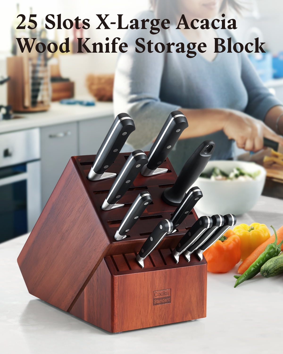 5.5“ Steak Knife Block Holder without Knives with 8 Slots - Eco