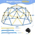 thumbnail image 5 of WOSTOO 10FT Climbing Dome,Kids Dome Climber Jungle Gym Outdoor Toddler Play Set for Kids 3-10 Year Outdoor Play , Supports up to 880lbs,Yellow, 5 of 7