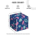 thumbnail image 4 of Tissue Plants And Flamingos Box Cover Holder, Square by Xecao - Leather Decorative Organizer for Tabletop, Bathroom, Car, Office, 4 of 8