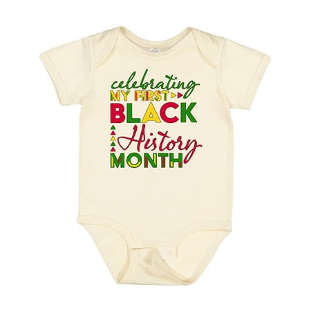 

Inktastic Celebrating My First Black History Month- for Kids Gift Baby Boy or Baby Girl Bodysuit