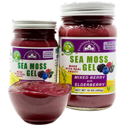 Organic Sea Moss Gel (Mixed Berry) -16 Ounce - Real Fruit - Wildcrafted Sea Moss