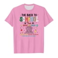 thumbnail image 3 of WEAIXIMIUNG Chemises pour Fillettes 4T Automne Enfants Rentrée Scolaire Imprimé Graphique Col Rond Manches Courtes T-Shirt Décontracté d'Été, 3 of 4