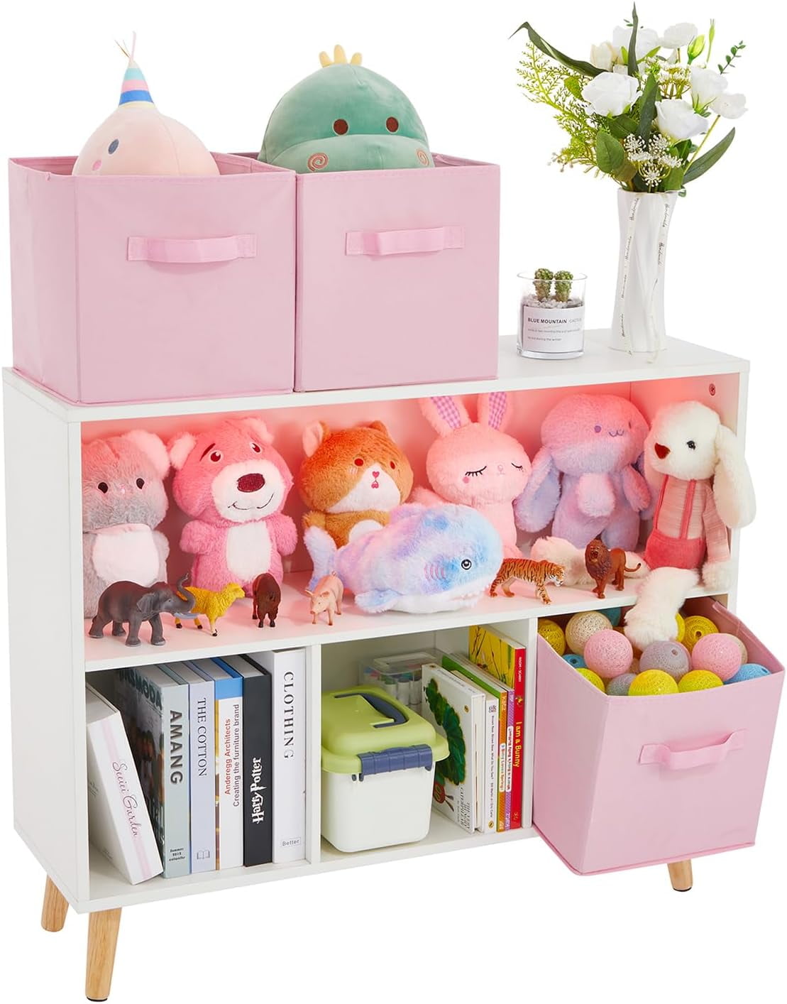 Step 2 toy box with shelf pink outlet