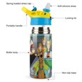 thumbnail image 3 of Scooby Doo Bottles with Pop-Open, 350 Ml Water Cup for Boys Girls Kids, Reusable Leakproof Tumbler, 304 Stainless Steel, Keeps Drinks Cold, 3 of 8