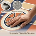 thumbnail image 6 of ODIKA 3'x5' Washable Area Rug Round Basketball Theme Free Throw Lines Football Blanket Center for Hallway, Laundry Room, Non-Slip, Flatweave, Easy Care, 6 of 7