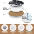 thumbnail image 3 of Marble Surface Pattern Coasters: Non-slip Bottom Keeps Your Glassware Stable, Amazing Water Absorption Protects Tables, 6pcs Set for Stylish Home Decor, 3 of 8