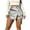 Silver, variant on QHFBli Women's High Waisted Metallic Leather Wrap Mini Skirt Shorts Plus Size Cargo Skort