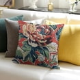 thumbnail image 3 of BANET Pillow Case Asian Inspi Throw Pillow Cover Flower Decorative Pillowcase for Sofa Living Room Bedroom 22x22in, 3 of 5