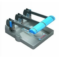CARL 150-Sheet Heavy Duty 3-hole Punch 3 Punch Head(s) - 150 Sheet Capacity - 9/32" Punch Size - Silver, Blue