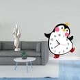 thumbnail image 2 of Escultura de resina de pingüino emplumado, artesanía moderna, figura decorativa, reloj de pared de madera, colección para oficina, dormitorio, chimene, 2 of 8