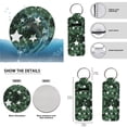 thumbnail image 5 of Jeiento Green Car Seat Cover Full Sets Floor Mats Seat Belt Cover Armrest Cover Coaster Keychian Lipstick Holder Automobile Interior Accessories Universal Fit for Truck SUV Sedan Van 17 Pack, 5 of 7