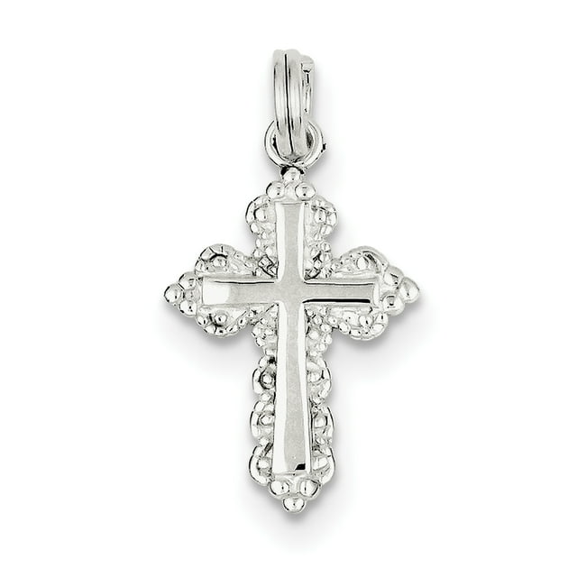 Sterling Silver Cross Charm QC4310 (24mm x 14mm)