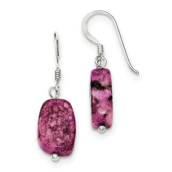 Primal Silver Sterling Silver Purple Jasper Earrings