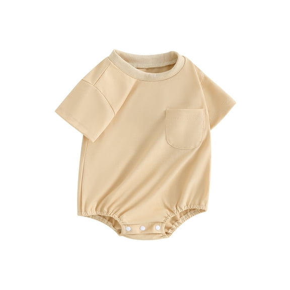 Bagilaanoe Newborn Baby Girl Boy Rompers Short Sleeve Bodysuits 3M 6M 12M 18M 24M Infant Casual One Piece Short Jumpsuit