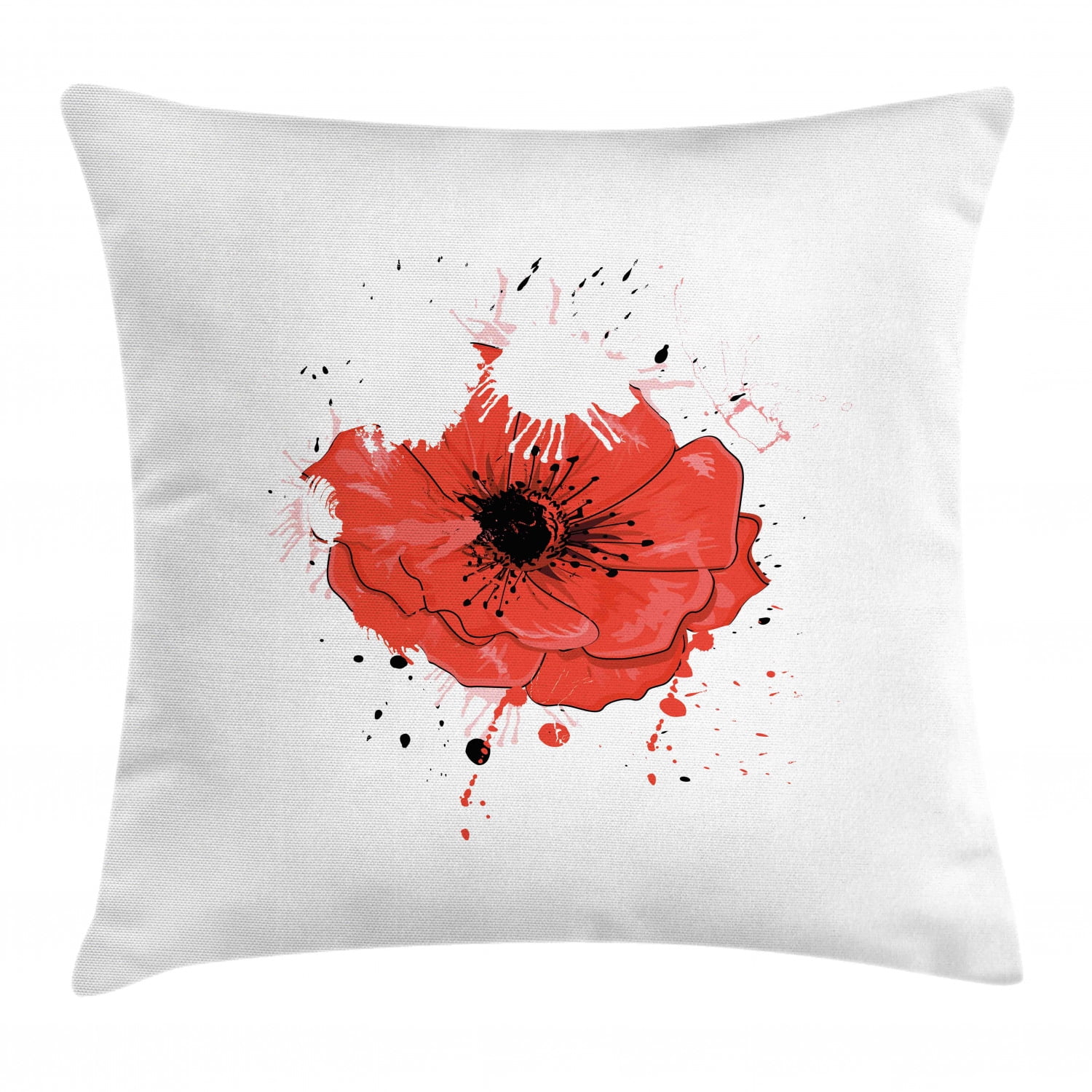 poppy colored throw pillows