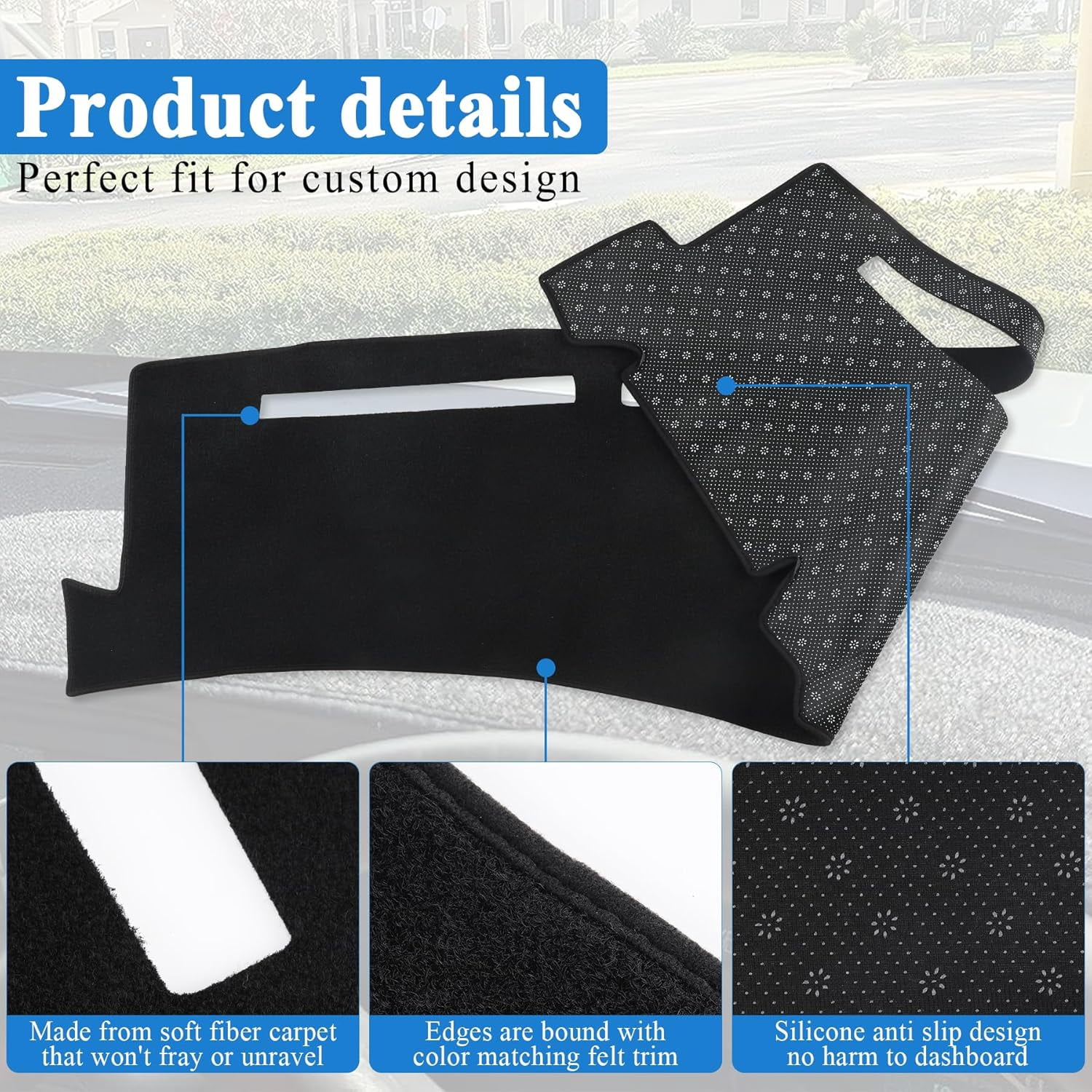 Dash Mat Cover For Chevy Silverado & GMC Sierra 1999-2006 - Carpet Dashboard Protector