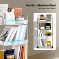 thumbnail image 2 of 3 Layer Clear Acrylic Storage Shelf - Sturdy Metal Frame & Scratch Resistant Surface, Compact Foldable Design for Small Spaces, Perfect for Kitchen Pantry Closet, 2 of 6