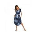 thumbnail image 2 of Women's Nightshirt Loungewear Short Sleeve Nightgown Plus Size Sleepwear Pajama Dress, 2 of 6