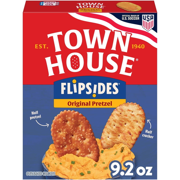 Town House FlipSides Original Oven Baked Crackers, Salty Snacks
