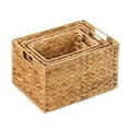 thumbnail image 3 of Zingz & Thingz Rectangular Nesting Baskets - 14" - Brown - Set of 3, 3 of 3