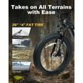 thumbnail image 6 of AINOHOT Terra Electric Bike for Adults 1000W Peak, 26" Fat Tire Electric Mountain Bike 48V 624WH Battery Ebike, UL2849, 6 of 11