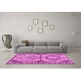 thumbnail image 3 of Ahgly Company Indoor Round Abstract Pink Modern Area Rugs, 6' Round, 3 of 4