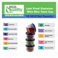 5 Pack 16oz Twist Top Deli Containers LeakProof, Stackable, BPAFree