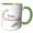 Green/White, variant on 3drose, Simple Design About Retirement Greetings, 11oz Two-tone Red Mug
