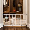 Carlson MINI Expandable Extra Wide Pet Gate with Small Pet Door, White, 18-31 inches