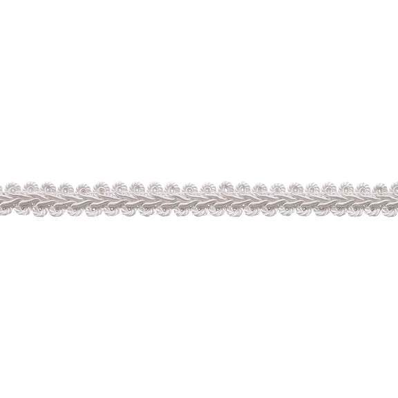 1/2" (1cm) Basic Solid Collection French Gimp Braid Trim # FGS,, Pure White #A1 (Bright White) Sold By The Yard (36"/3 ft/0.9m)