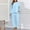 Blue, variant on Velour Track Suits for Women Long Sleeve Pajama Set Casual 2 Piece Loungewear