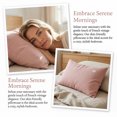 thumbnail image 3 of Unique Bargains 2 Pack Cotton Pillowcase Smooth Cooling Pillow Cases Envelope Closure Queen Coral red - khaki, 3 of 5