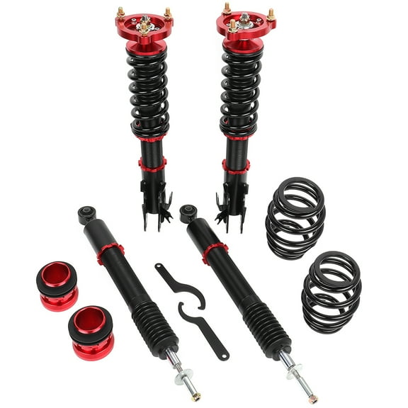 Coilover Struts Suspension Kit Coilover Shocks Full Set Adjustable Replacement AUTOMOTO Fit for 2006 2007 2008 2009 2010 2011 for Honda Civic - Red