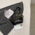 thumbnail image 3 of Bolso de pecho para mujer, bolso de mano para playa, viaje, media luna, diario, calle, para mujer (negro), 3 of 6