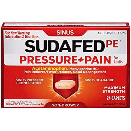 Sudafed PE Pressure & Pain Sinus Max Strength 24 Caplets
