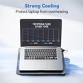 thumbnail image 5 of TECKNET BASICS Laptop Cooling Pad, Portable Slim Quiet USB Powered, with 3 Blue LED Fans, Fits 12''-17'' Laptop, Black, 5 of 8